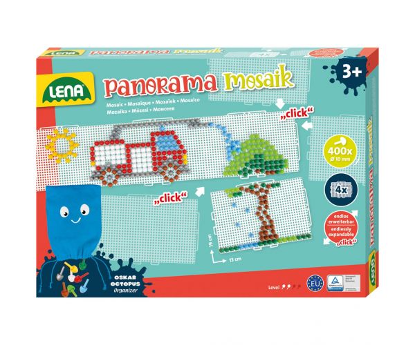 LENA: Panorama Mosaik XL Áttetsző pötyi készlet 10mm 400db-os