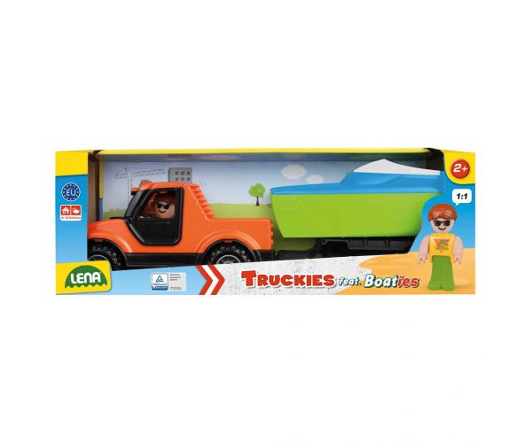 Lena: Truckies pick-up auto s prikolicom za čamac i jedrilicom u kutiji 35 cm