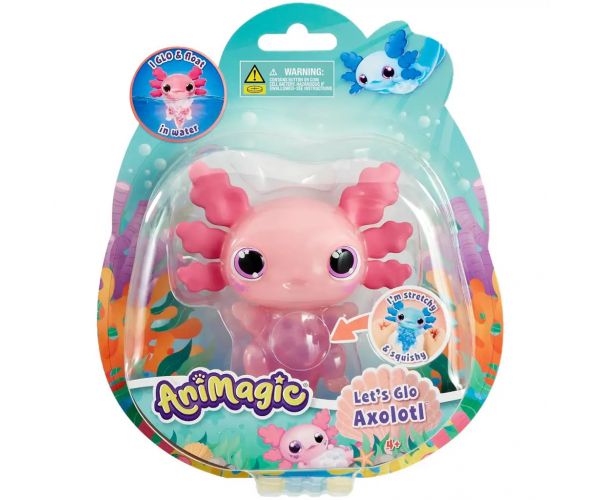 Let’s Glo Axolotl világító vízipajtás rózsaszín színben