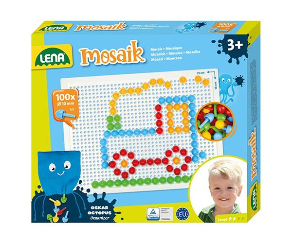 LENA: Mozaik Prozirni kreativni set sa čavlićima 10mm 100kom