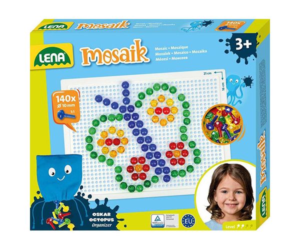 LENA: Mozaik Prozirni kreativni set sa čavlićima 10mm 140kom