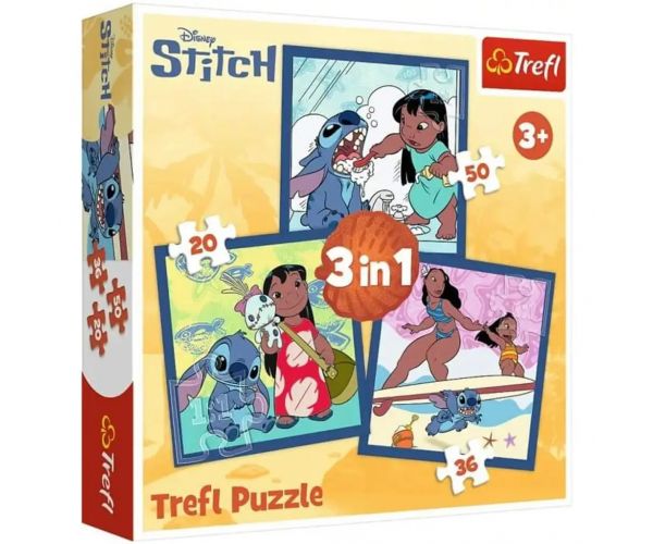 Lilo és Stitch - 3 az 1-ben 20-36-50db-os puzzle - Trefl