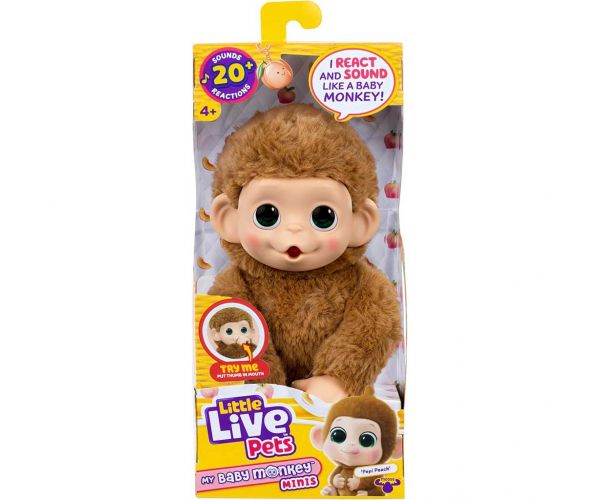 Little Live Pets: Mini Maki Pepi Peach interaktív krém majom