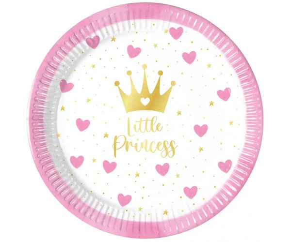 Little Princess set papirnatih tanjura, 8 komada, 20 cm