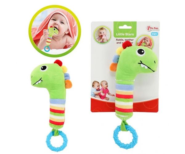 Little Stars: Plišana zvečka s dinosaurima