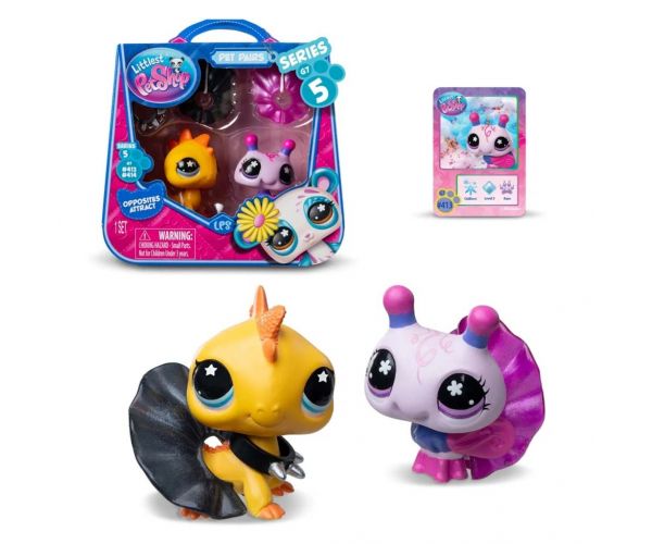 Littlest Pet Shop: Paket s dvije figure kućnih ljubimaca S5 - Pčelica i leguan