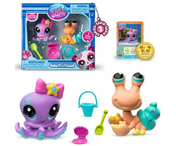 Littlest Pet Shop: Dupla kisállat figura csomag S3 többféle változatban 1db