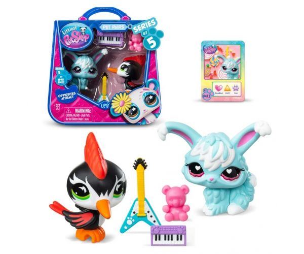 Littlest Pet Shop: Set s dvije figurice S5 - Djetlić i Zec