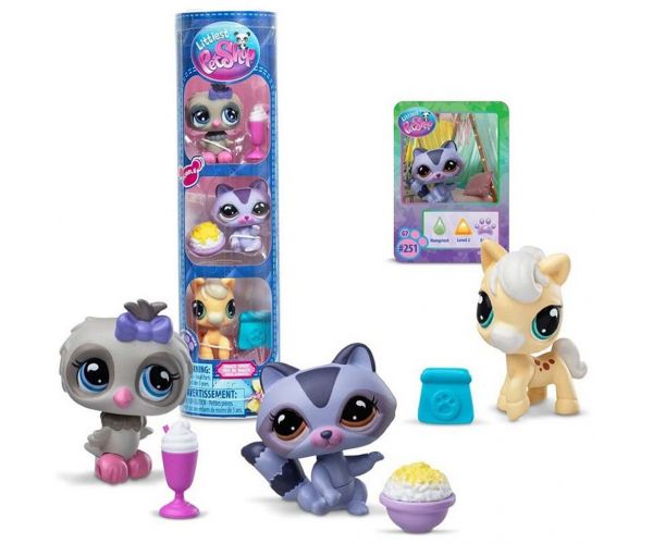 Littlest Pet Shop: Bagoly, mosómedve, póni 3db-os figura csomag 4. széria