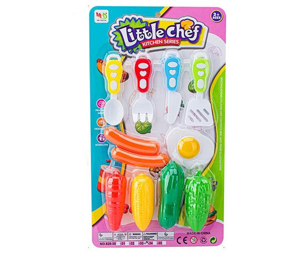 Little Chef set hrane sa povrćem i priborom za jelo