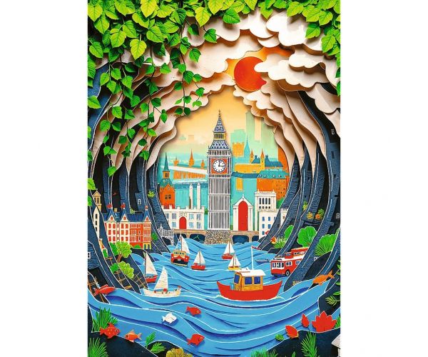 London 3D efekt 40. godišnjica izdanje puzzle od 1000 dijelova - Trefl