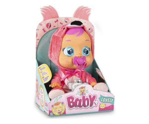 Lovely Baby baba flamingós ruhában hanggal 25cm-es