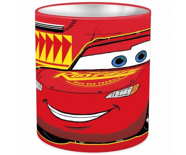 Luna: Disney Verdák - Villám McQueen henger alakú fém asztali írószertartó 10x11cm