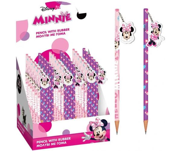 Luna: Disney Minnie egér grafitceruza radírral, kétféle változatban 1db