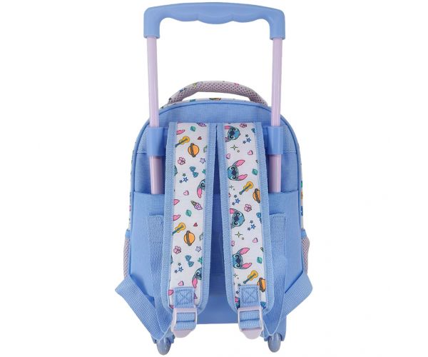 Luna: Disney Stitch dječji ruksak za vrtić na kotačićima, 2 pregrade, 27x10x31 cm