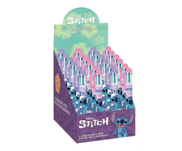 Luna: Disney Stitch 6 színű golyóstoll többféle 1db
