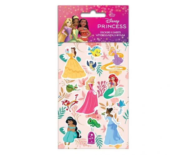 Luna: Disney princeze samoljepljivi set naljepnica na arku 8x12 cm, 5 komada