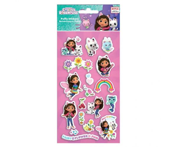 Luna: Gabiina kućica za lutke 3D puffy set naljepnica na arku veličine 10x22 cm
