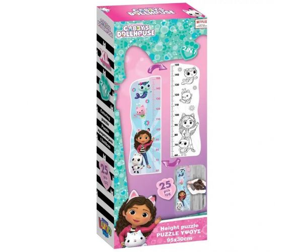 Luna: Gabi babaháza színezhető magasságmérő 25db-os maxi puzzle