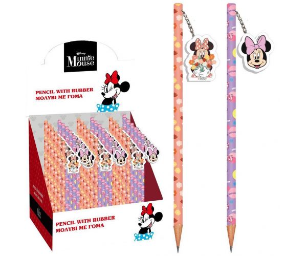 Luna: Grafitna olovka s gumicom Minnie Mouse, dvije različite varijante, 1 komad