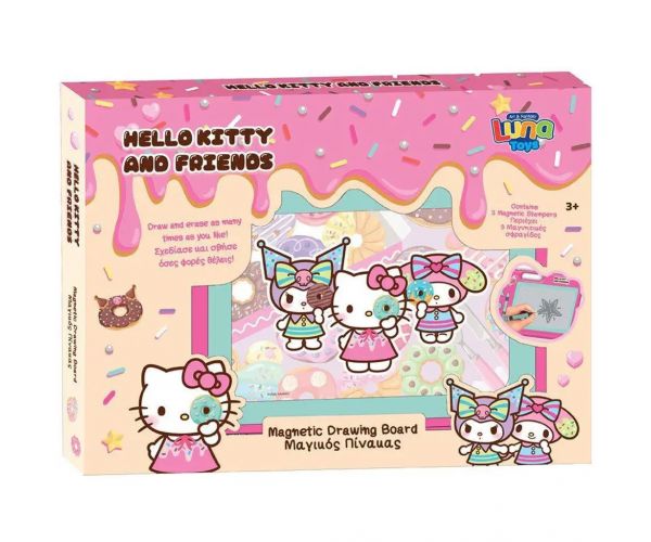 Luna: Hello Kitty letörölhető mágneses rajztábla 38×28×3cm