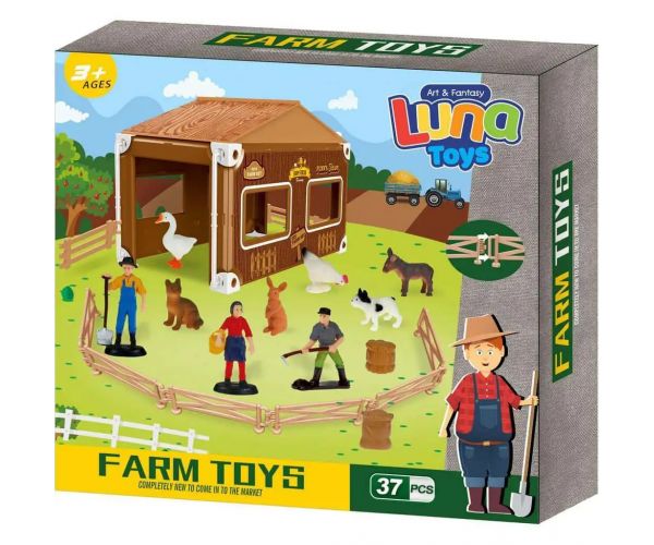 Luna: Jasper Land Farm állatos játékszett 37db-os