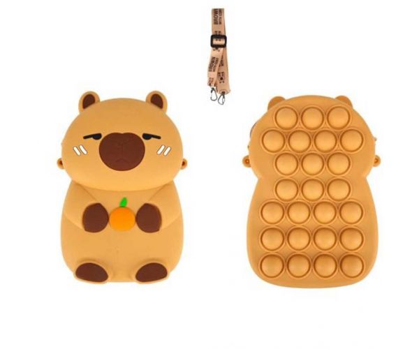 Luna: Kazura Capybara 3D figura pénztárca vállpánttal