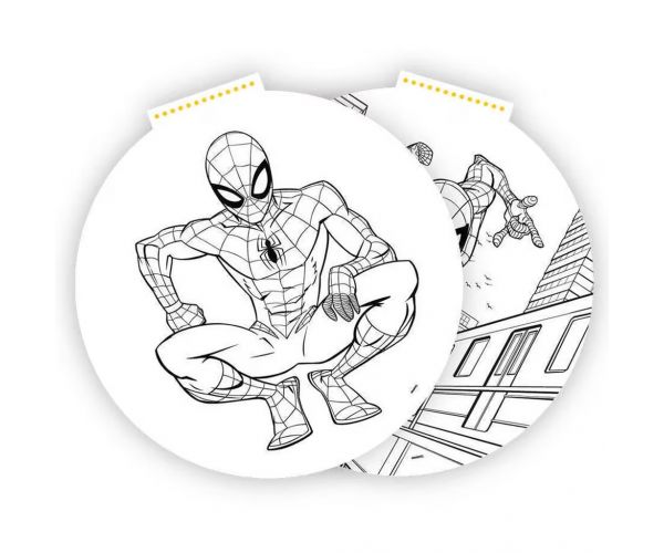 Luna: Kreativni blok za crtanje s motivom Spider-Mana, 40 listova, s naljepnicama i šablonama.