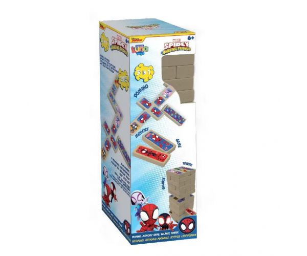 Luna: Marvel Spidey 3az1-ben társas - Jenga, Dominó és Memóriajáték