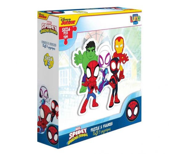 Luna: Marvel Spidey szereplők 5x24db-os puzzle