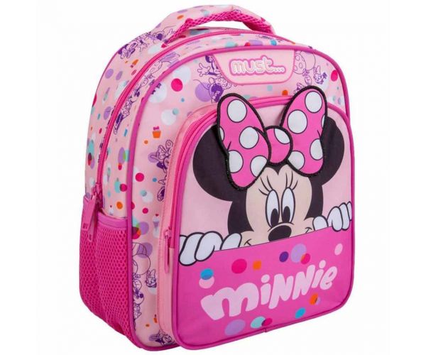 Luna: Minnie miš zaobljeni dvokomorni školski ruksak 27x10x31cm
