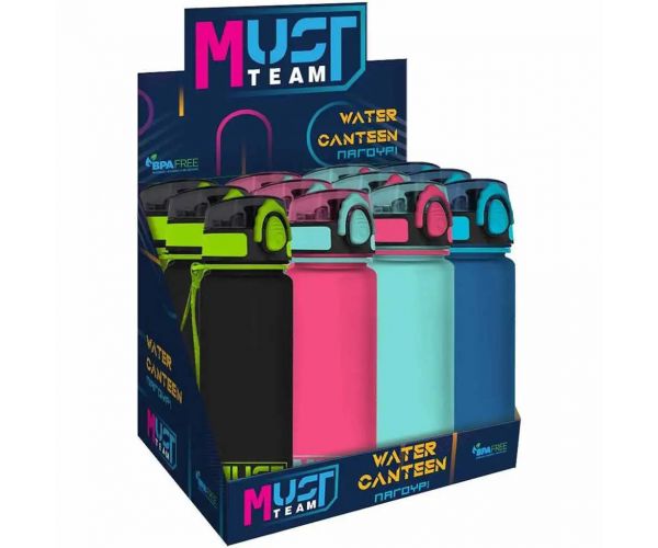 Luna: Must... Műanyag kulacs fogantyúval 650ml többféle színben 1db