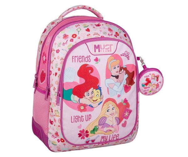 Luna: Must Team Disney princeze zaobljeni ruksak s 3 pretinca 32x18x43cm