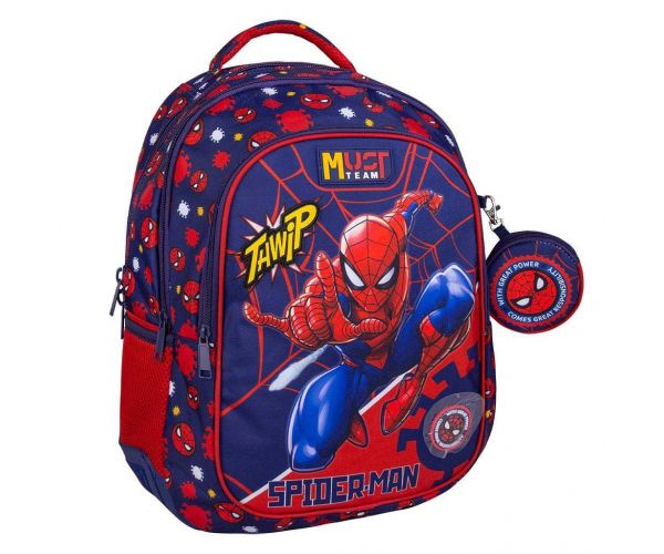 Luna: Must Team Spider-Man Thwip zaobljeni ruksak s 3 pretinca 32x18x43 cm