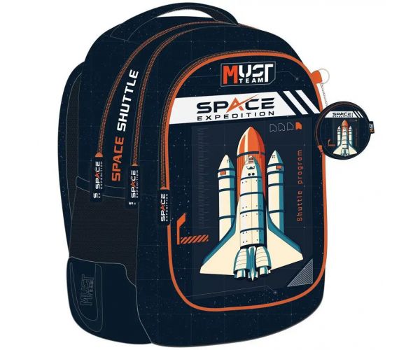 Luna: Must Team astronaut zaobljena školska torba s 3 pretinca, ruksak 32x18x43 cm
