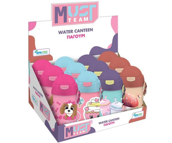 Luna: Must Team lányos műanyag kulacs többféle változatban 500ml 1db
