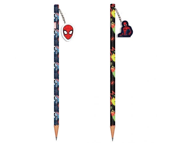 Luna: Olovka s grafitom i gumicom s motivom Spider-Mana, dvije različite varijante, 1 komad