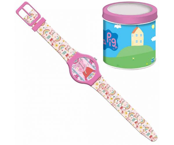 Luna: Peppa Pig analogni sat u metalnoj kutiji
