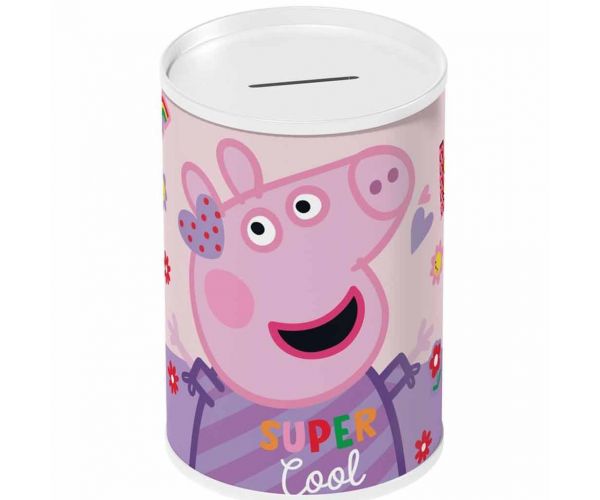 Luna: Peppa Pig cilindrična metalna kasica 10x15cm