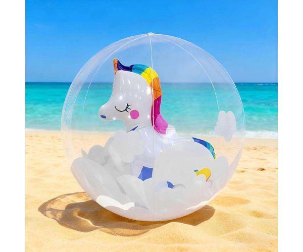 Luna: Plažna lopta s jednorogom.
