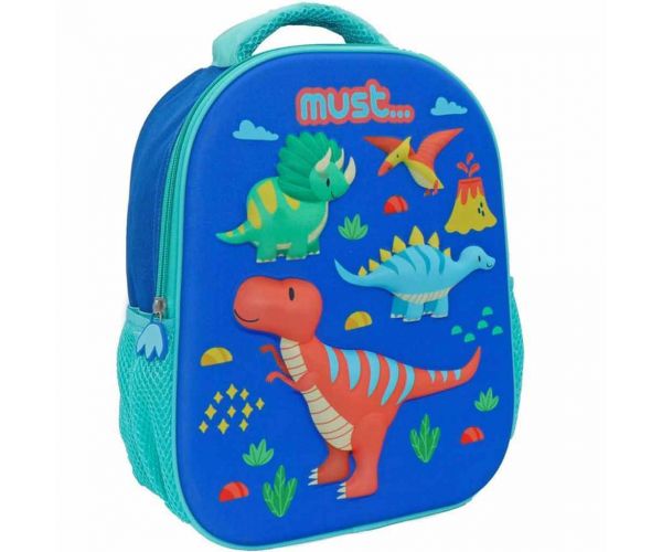 Luna: Školska torba s jednim pretincem zaobljenog oblika s uzorkom dinosaura 26x10x32cm