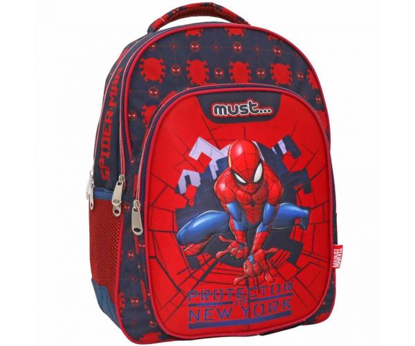 Luna: Spiderman školska torba s tri pregrade, ruksak 32x18x43cm