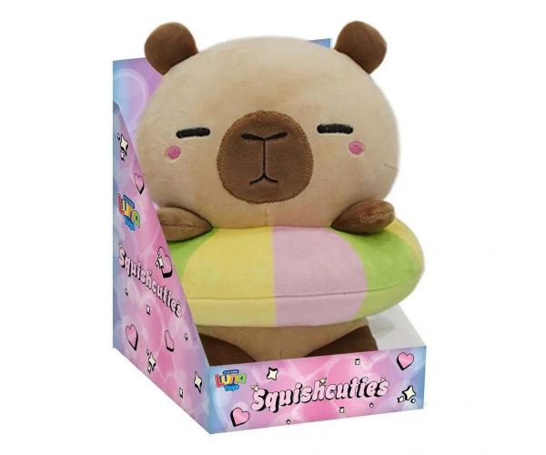 Luna: Squishcuties Capybara plüss színes fánkban 21cm