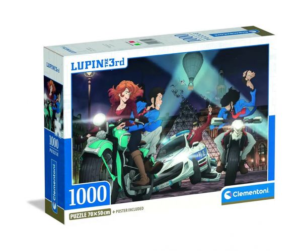 Lupin the 3rd - Párizsi üldözés 1000db-os puzzle - Clementoni