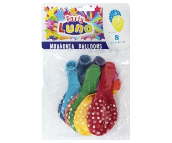 Luna: Baloni sa cvijetnim uzorkom 8kom