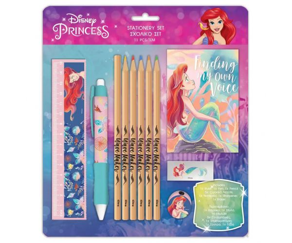 Luna: Disney Hercegnők Ariel írószer szett 11db-os