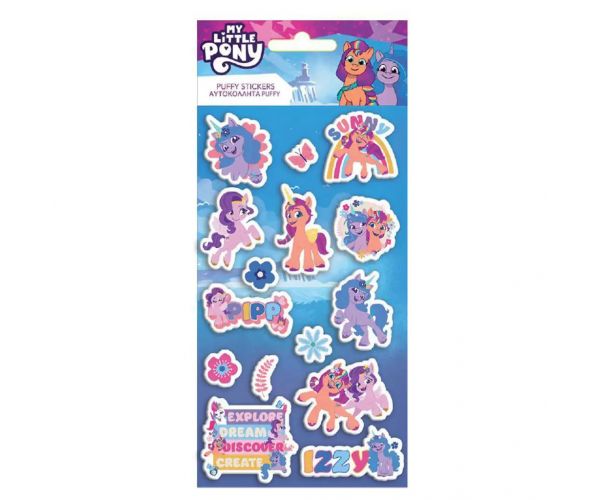 Luna: Én kicsi pónim 3D pufi matrica szett 10x22cm-es íven