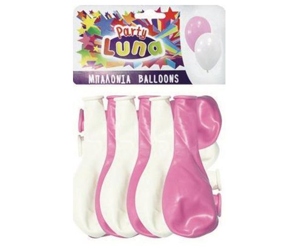 Luna: Party ružičasti i bijeli baloni 24kom