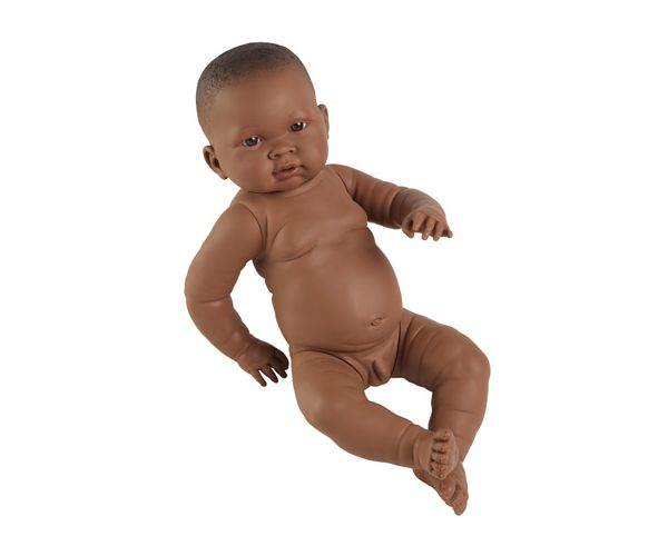 Lutka novorođenče tamne puti, dječak, 45cm