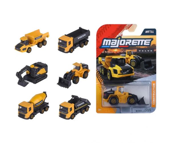 Majorette: Construction Volvo munkagépek többféle változatban 1db - Simba Toys